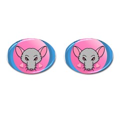 Rad Rat Studios Logo Cufflinks (oval) by radratstudios