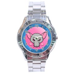 Rad Rat Studios Logo Stainless Steel Analogue Watch by radratstudios