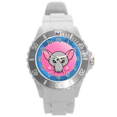 Rad Rat Studios Logo Round Plastic Sport Watch (l) by radratstudios