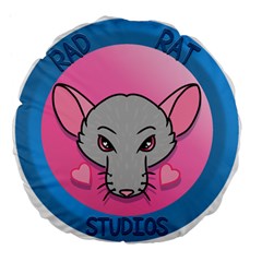 Rad Rat Studios Logo Large 18  Premium Flano Round Cushions by radratstudios