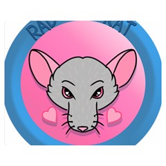 Rad Rat Studios Logo Two Sides Premium Plush Fleece Blanket (medium) by radratstudios