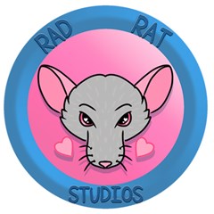 Rad Rat Studios Logo Wooden Bottle Opener (round) by radratstudios