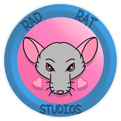 Rad Rat Studios Logo Round Trivet by radratstudios