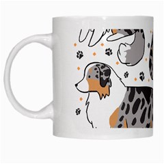 Australian Shepherd Dog T- Shirt Australian Shepherd Dog Illustration T- Shirt White Mug by hizuto