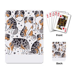 Australian Shepherd Dog T- Shirt Australian Shepherd Dog Illustration T- Shirt Playing Cards Single Design (rectangle) by hizuto