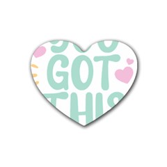 You Got This T- Shirt You Got This A Cute Motivation Qoute To Keep You Going T- Shirt Yoga Reflexion Pose T- Shirtyoga Reflexion Pose T- Shirt Rubber Coaster (heart) by hizuto