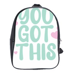 You Got This T- Shirt You Got This A Cute Motivation Qoute To Keep You Going T- Shirt Yoga Reflexion Pose T- Shirtyoga Reflexion Pose T- Shirt School Bag (large) by hizuto