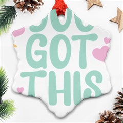 You Got This T- Shirt You Got This A Cute Motivation Qoute To Keep You Going T- Shirt Yoga Reflexion Pose T- Shirtyoga Reflexion Pose T- Shirt Snowflake Ornament (two Sides) by hizuto