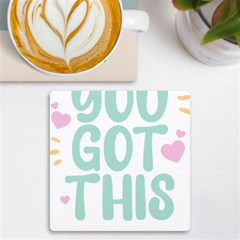 You Got This T- Shirt You Got This A Cute Motivation Qoute To Keep You Going T- Shirt Yoga Reflexion Pose T- Shirtyoga Reflexion Pose T- Shirt Uv Print Square Tile Coaster  by hizuto