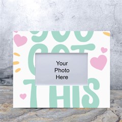 You Got This T- Shirt You Got This A Cute Motivation Qoute To Keep You Going T- Shirt Yoga Reflexion Pose T- Shirtyoga Reflexion Pose T- Shirt White Tabletop Photo Frame 4 x6  by hizuto