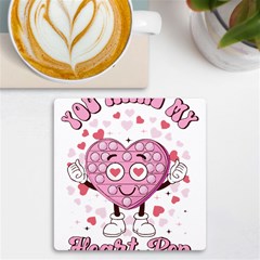 You Make My Heart Pop T- Shirt You Make My Heart Pop T- Shirt Yoga Reflexion Pose T- Shirtyoga Reflexion Pose T- Shirt Uv Print Square Tile Coaster  by hizuto