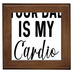 Your Dad Is My Cardio T- Shirt Your Dad Is My Cardio T- Shirt Yoga Reflexion Pose T- Shirtyoga Reflexion Pose T- Shirt Framed Tile by hizuto