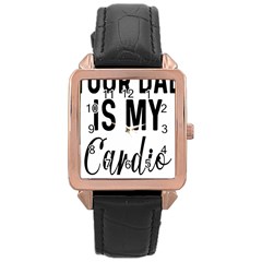 Your Dad Is My Cardio T- Shirt Your Dad Is My Cardio T- Shirt Yoga Reflexion Pose T- Shirtyoga Reflexion Pose T- Shirt Rose Gold Leather Watch  by hizuto