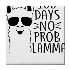 100 Days Of School T- Shirt100 Days No Prob Lamma T- Shirt Yoga Reflexion Pose T- Shirtyoga Reflexion Pose T- Shirt Tile Coaster by hizuto