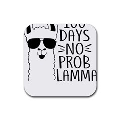 100 Days Of School T- Shirt100 Days No Prob Lamma T- Shirt Yoga Reflexion Pose T- Shirtyoga Reflexion Pose T- Shirt Rubber Coaster (square) by hizuto