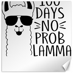 100 Days Of School T- Shirt100 Days No Prob Lamma T- Shirt Yoga Reflexion Pose T- Shirtyoga Reflexion Pose T- Shirt Canvas 16  X 16  by hizuto