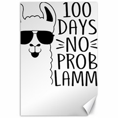 100 Days Of School T- Shirt100 Days No Prob Lamma T- Shirt Yoga Reflexion Pose T- Shirtyoga Reflexion Pose T- Shirt Canvas 20  X 30  by hizuto