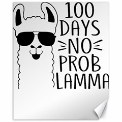 100 Days Of School T- Shirt100 Days No Prob Lamma T- Shirt Yoga Reflexion Pose T- Shirtyoga Reflexion Pose T- Shirt Canvas 11  X 14  by hizuto