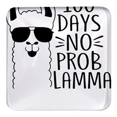 100 Days Of School T- Shirt100 Days No Prob Lamma T- Shirt Yoga Reflexion Pose T- Shirtyoga Reflexion Pose T- Shirt Square Glass Fridge Magnet (4 Pack) by hizuto