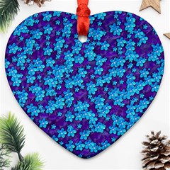 Flowers And Bloom In Perfect Lovely Harmony Ornament (heart) by pepitasart