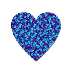 Flowers And Bloom In Perfect Lovely Harmony Heart Magnet by pepitasart