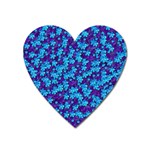 Flowers And Bloom In Perfect Lovely Harmony Heart Magnet Front