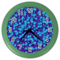 Flowers And Bloom In Perfect Lovely Harmony Color Wall Clock by pepitasart