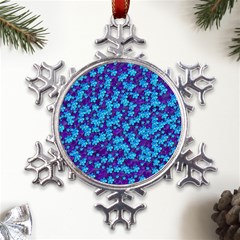 Flowers And Bloom In Perfect Lovely Harmony Metal Large Snowflake Ornament by pepitasart