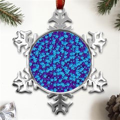 Flowers And Bloom In Perfect Lovely Harmony Metal Small Snowflake Ornament by pepitasart