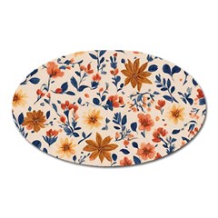 Boho Flowers Seamless Patternn Oval Magnet by Jack14