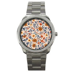 Boho Flowers Seamless Patternn Sport Metal Watch by Jack14