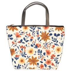 Boho Flowers Seamless Patternn Bucket Bag by Jack14