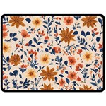 Boho Flowers Seamless Patternn Fleece Blanket (Large) 80 x60  Blanket Front