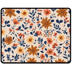 Boho Flowers Seamless Patternn Fleece Blanket (medium) by Jack14