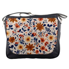 Boho Flowers Seamless Patternn Messenger Bag by Jack14