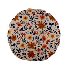 Boho Flowers Seamless Patternn Standard 15  Premium Flano Round Cushions by Jack14