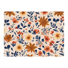 Boho Flowers Seamless Patternn Two Sides Premium Plush Fleece Blanket (mini) by Jack14