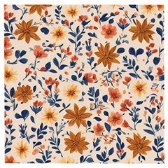 Boho Flowers Seamless Patternn Wooden Puzzle Square by Jack14