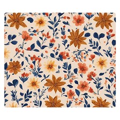 Boho Flowers Seamless Patternn Premium Plush Fleece Blanket (small) by Jack14