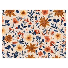 Boho Flowers Seamless Patternn Premium Plush Fleece Blanket (extra Small) by Jack14