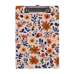 Boho Flowers Seamless Patternn A5 Acrylic Clipboard by Jack14