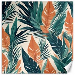 Colorful Tropical Leaf Canvas 12  X 12  by Jack14