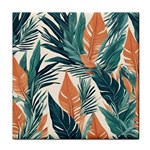 Colorful Tropical Leaf Face Towel Front