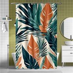 Colorful Tropical Leaf Shower Curtain 48  x 72  (Small)  Curtain(48  X 72 )