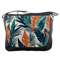 Colorful Tropical Leaf Messenger Bag by Jack14