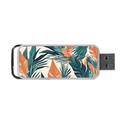 Colorful Tropical Leaf Portable Usb Flash (two Sides) by Jack14