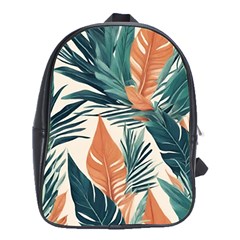 Colorful Tropical Leaf School Bag (xl)