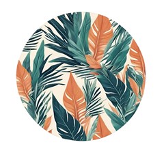 Colorful Tropical Leaf Mini Round Pill Box (Pack of 3)