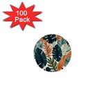 Tropical Leaf 1  Mini Buttons (100 pack)  Front