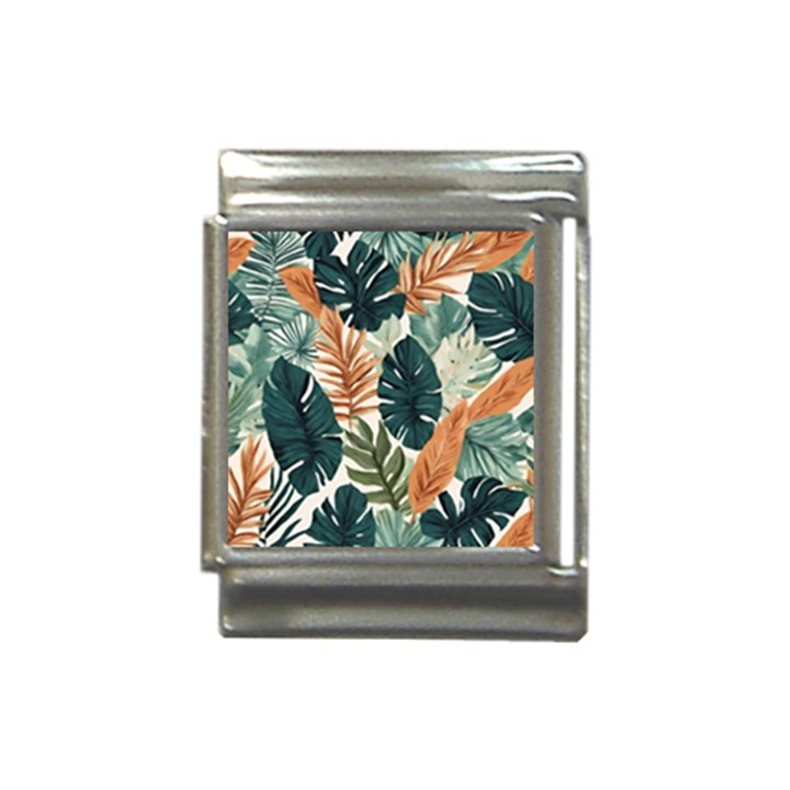 Tropical Leaf Italian Charm (13mm)